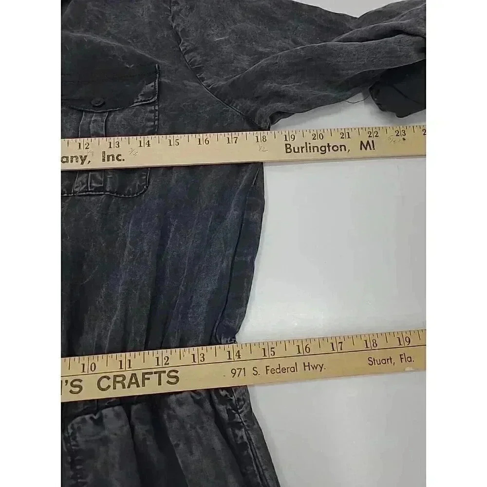 Big Water Blue Sky Jumpsuit Black Chambray Women's Size Medium - Picture 3 of 6